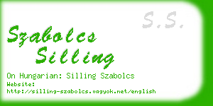 szabolcs silling business card